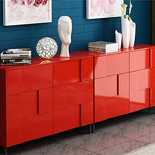 HOME13™ Glossy Wallpaper Peel & Stick Contact Paper Decorative Self Adhesive Vinyl Wallpaper for Kitchen Cabinet Furniture Countertop Waterproof (24inches by 48inches, Red Glossy Wallpaper) - Image 3