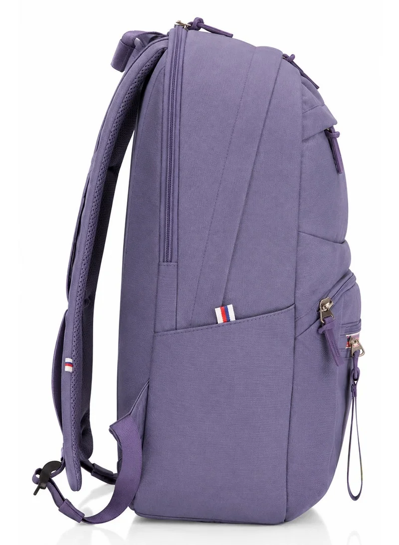 American Tourister Pool Blue / Purple Braydon 15.6" Laptop Backpack 23L Capacity, Polyester|Adjustable Strap|Ergo Back & Shoulder|Bottle Holder|Front Pocket - 1 Year International Warranty  | Best Price UAE