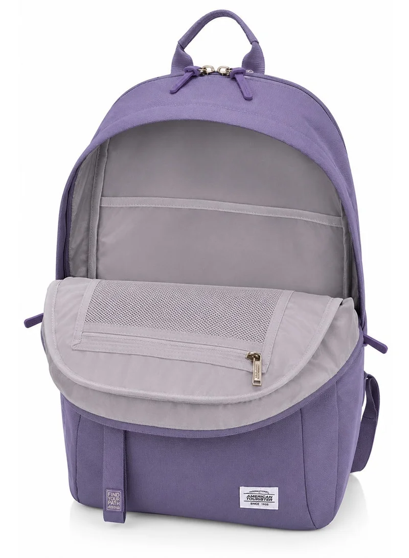 American Tourister Pool Blue / Purple Braydon 15.6" Laptop Backpack 23L Capacity, Polyester|Adjustable Strap|Ergo Back & Shoulder|Bottle Holder|Front Pocket - 1 Year International Warranty  | Best Price UAE
