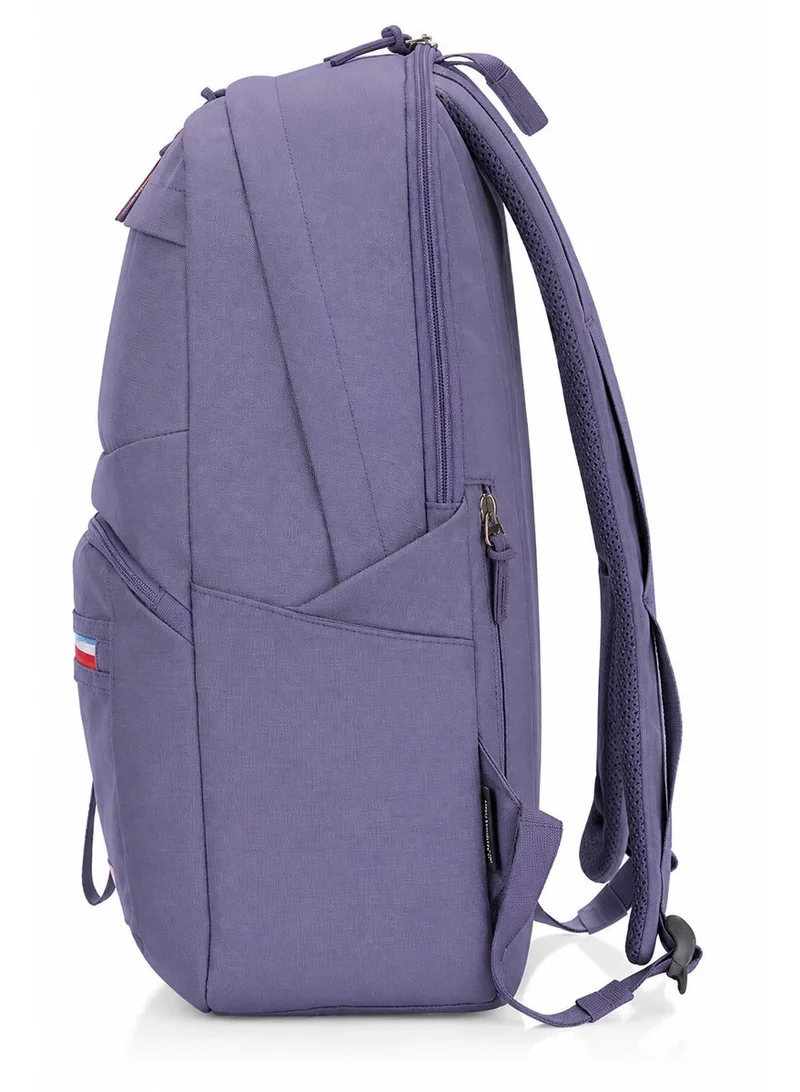 American Tourister Pool Blue / Purple Braydon 15.6" Laptop Backpack 23L Capacity, Polyester|Adjustable Strap|Ergo Back & Shoulder|Bottle Holder|Front Pocket - 1 Year International Warranty  | Best Price UAE