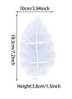 KASTWAVE Resin Tray Molds Box Silicone Mold Leaf Resin Molds Jewelry Tray Mold for Epoxy Resin Fruit Plate Casting Mold in Tropical Leaf DIY Salad Plate Storage Box Ashtray Coaster Crafts (Elm Leaf)  - Image 5