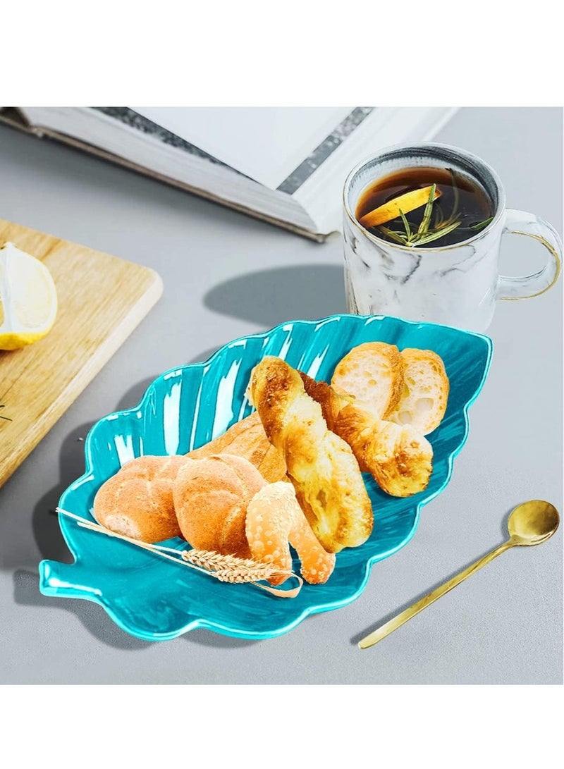 KASTWAVE Resin Tray Molds Box Silicone Mold Leaf Resin Molds Jewelry Tray Mold for Epoxy Resin Fruit Plate Casting Mold in Tropical Leaf DIY Salad Plate Storage Box Ashtray Coaster Crafts (Elm Leaf) - Image 2