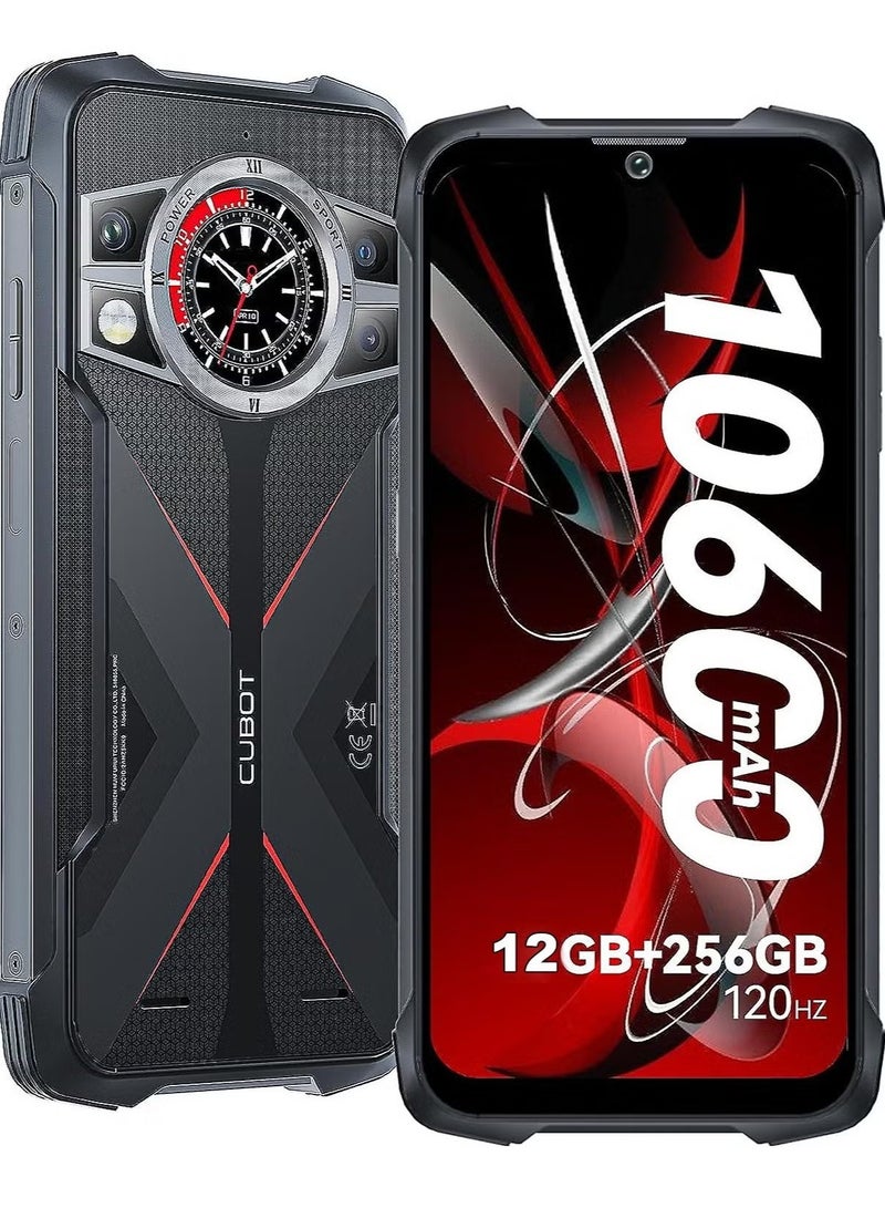 Cubot Kingkong 9 Rugged Smartphone 120hz 6.583-Inch Screen 12GB RAM+256GB ROM 10600mAh Battery 33W Fast Charging 100MP Main + 24MP Night Vision Camera NFC Black - Image 1