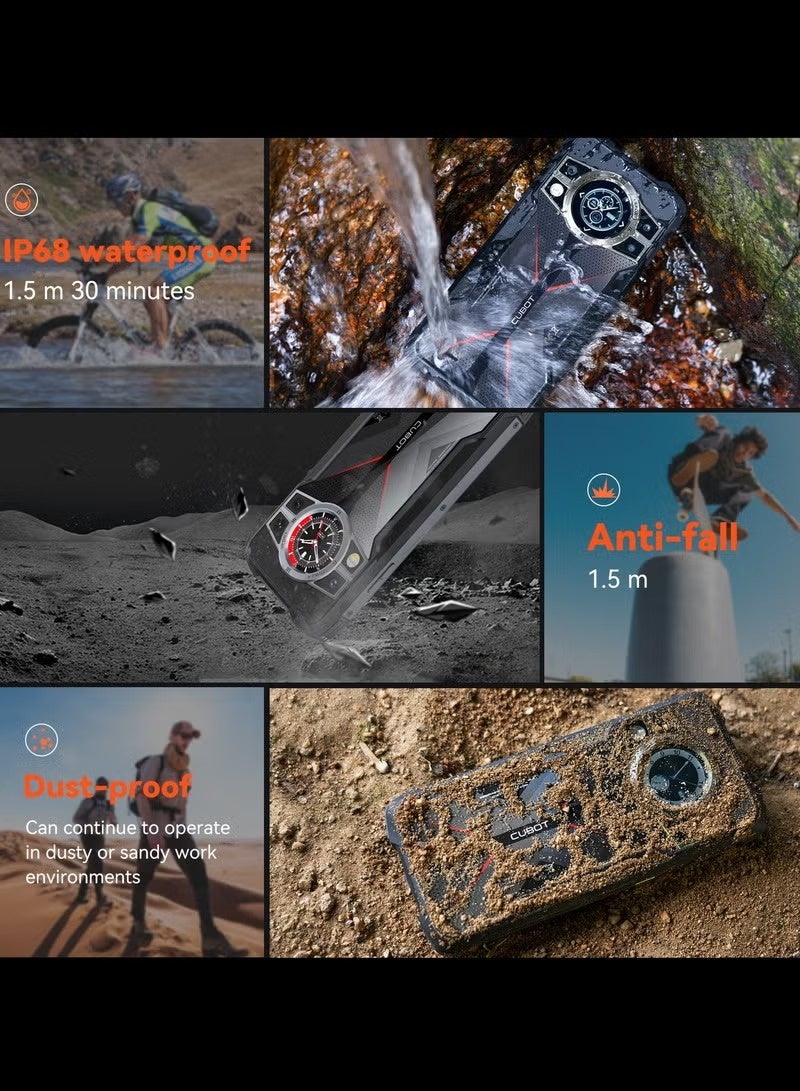 Cubot Kingkong 9 Rugged Smartphone 120hz 6.583-Inch Screen 12GB RAM+256GB ROM 10600mAh Battery 33W Fast Charging 100MP Main + 24MP Night Vision Camera NFC Black - Image 2