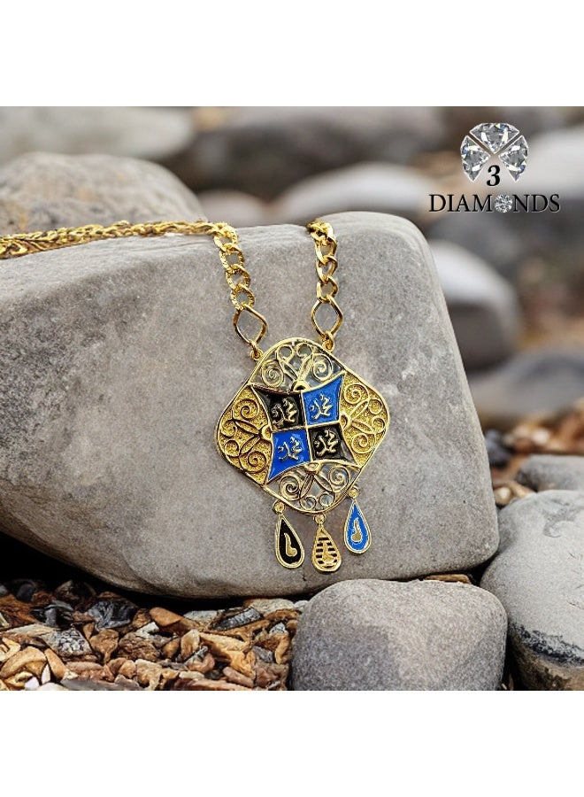 3Diamonds 3Diamonds Gold-Plated Necklace with Islamic-Inspired Design  - Image 3
