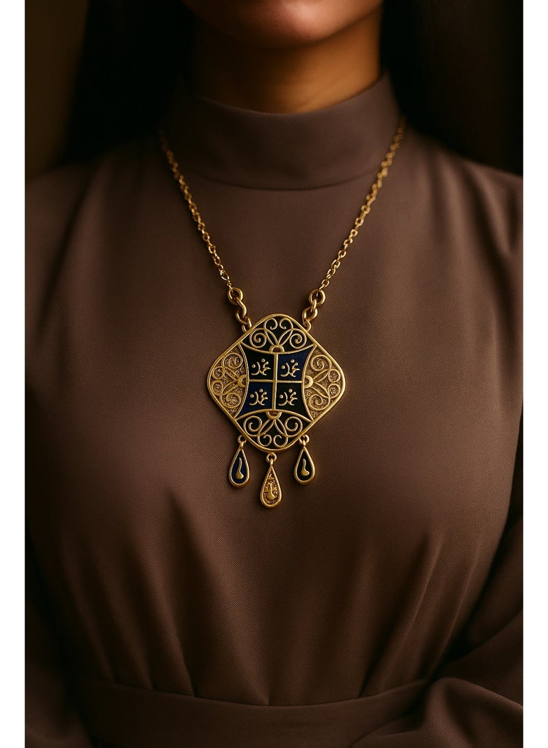 ثري دايموندز سلسلة إسلامية مطلية دهب بدلاية منقوش عليها اسم محمد – تصميم فاخر ومميز وكمية محدودة - Image 3