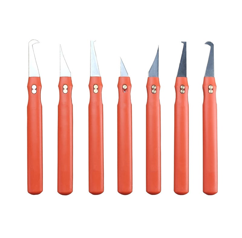 Eliphs 7pcs Plastic deburring Burr Knife Tool Flash Trimmer Plastic Parts Burr Scraper Flying Edge Burr Knife - Image 2