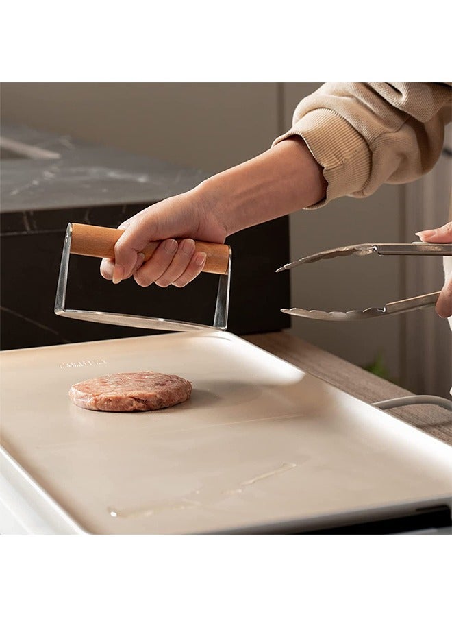 KHAJUL Meat Press Burger Press, Non-Stick Patty, Hamburger Patty Separator for Cake Baking, Round (12Cm) - Image 2