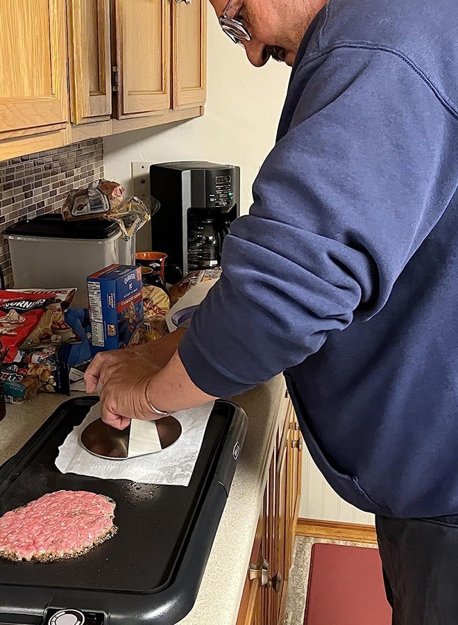 KHAJUL Meat Press Burger Press, Non-Stick Patty, Hamburger Patty Separator for Cake Baking, Round (12Cm) - Image 5