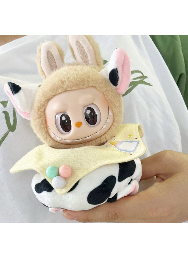 Vinyl Rab Second Generation Sitting Party Series Labubu Clothes Pants Hanging For Dress-Specification:Clothes Only❗️❗️❗️Suitable For: 17cm Lab Cloth Pendant-Color:Colorful Sweater Star Pants  - Image 5