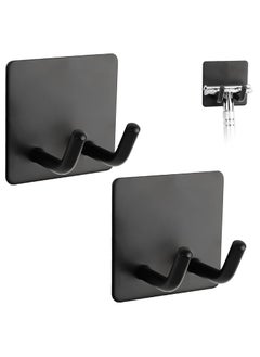 Linkidea Linkidea 2 Packs Self Adhesive Razor Holder for Shower, Stainless Steel Wall Mount Shaver Hooks, Sticky Hanger Compatible with Gillette Venus Platinum, Fusion 5 Proshield, Mach 3 Classic (Black) 