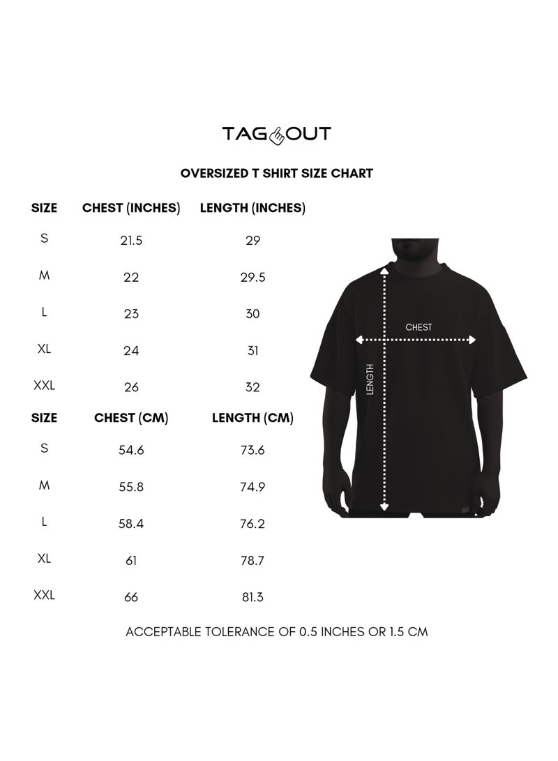 TAG OUT Unisex Summer Oversized Loose T-shirt Drop Shoulder Boxy Fit  - Image 4