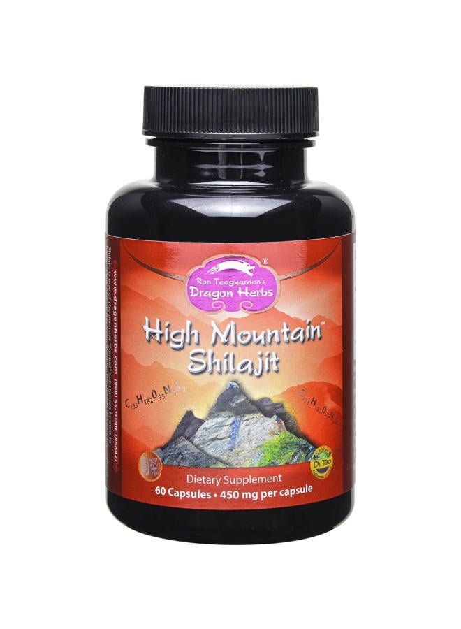 Dragon Herbs شيلاجيت الجبال العالية، 500 ملغ، 60 كبسولة - Image 1
