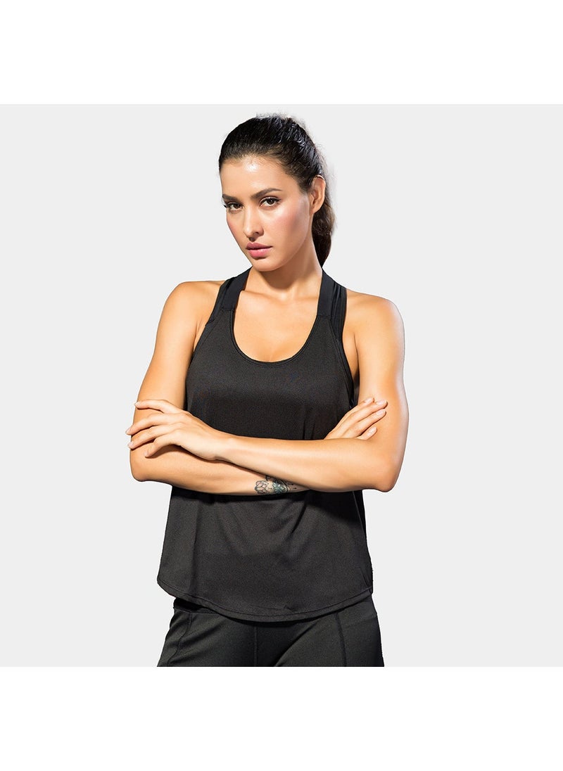 Generic Womens Sports Tank Top Quick-Dry Yoga Running Vest Black 