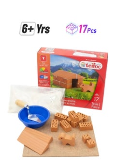 Teifoc Brick Construction Toy Set - Teifoc 1002 - Dog Kennel Includes Puppy Made Of Clay - 6+ Years - 17pcs  - Image 1