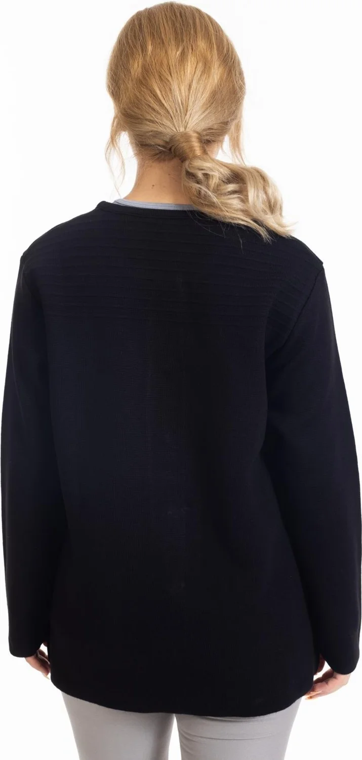 Mutlu City New Season Steel Knit Plain Model Round Neck Buttoned Mother's Knitwear Cardigan 7418