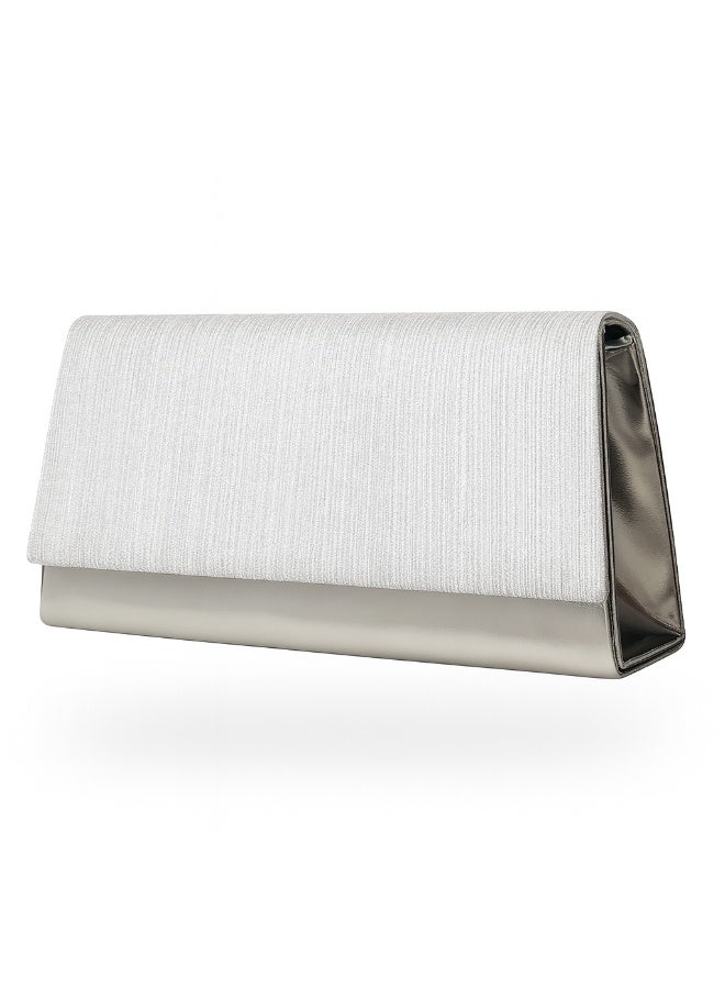 Elegant women's evening clutch bag with a gold-colored chain strap - Image 1