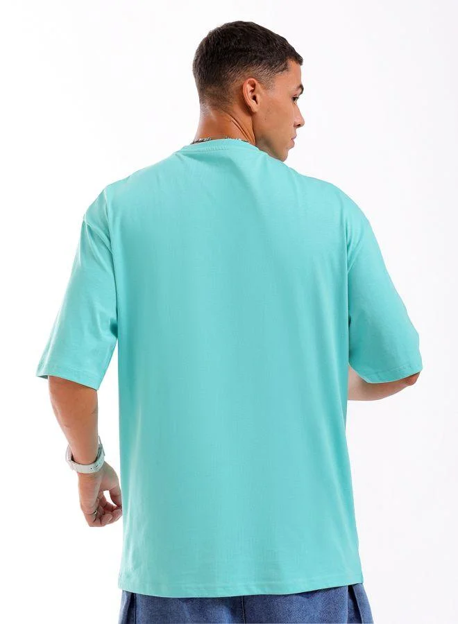 The Indian Garage Co Men Oversized Placement Print Round Neck Tshirt