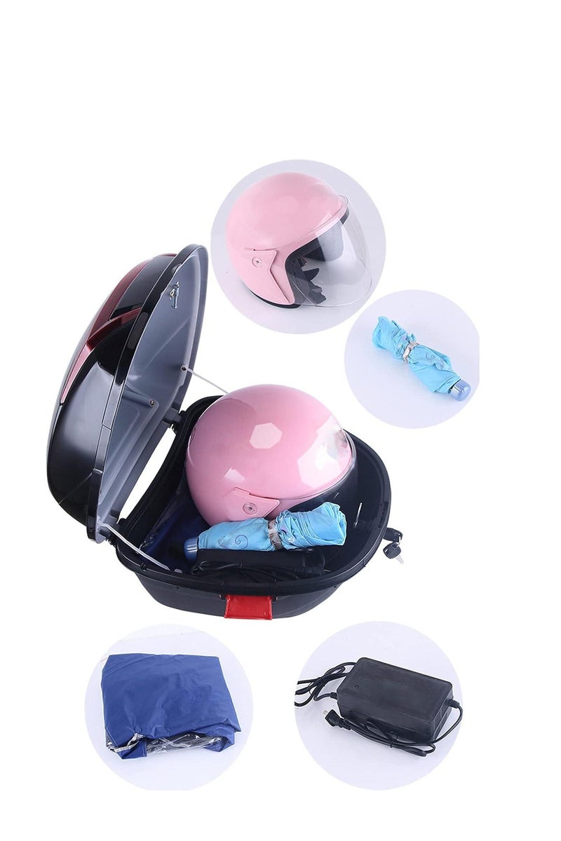 Motorcycle Rear Trunk Box, Large Waterproof Storage Bag with 2 Keys - Image 5