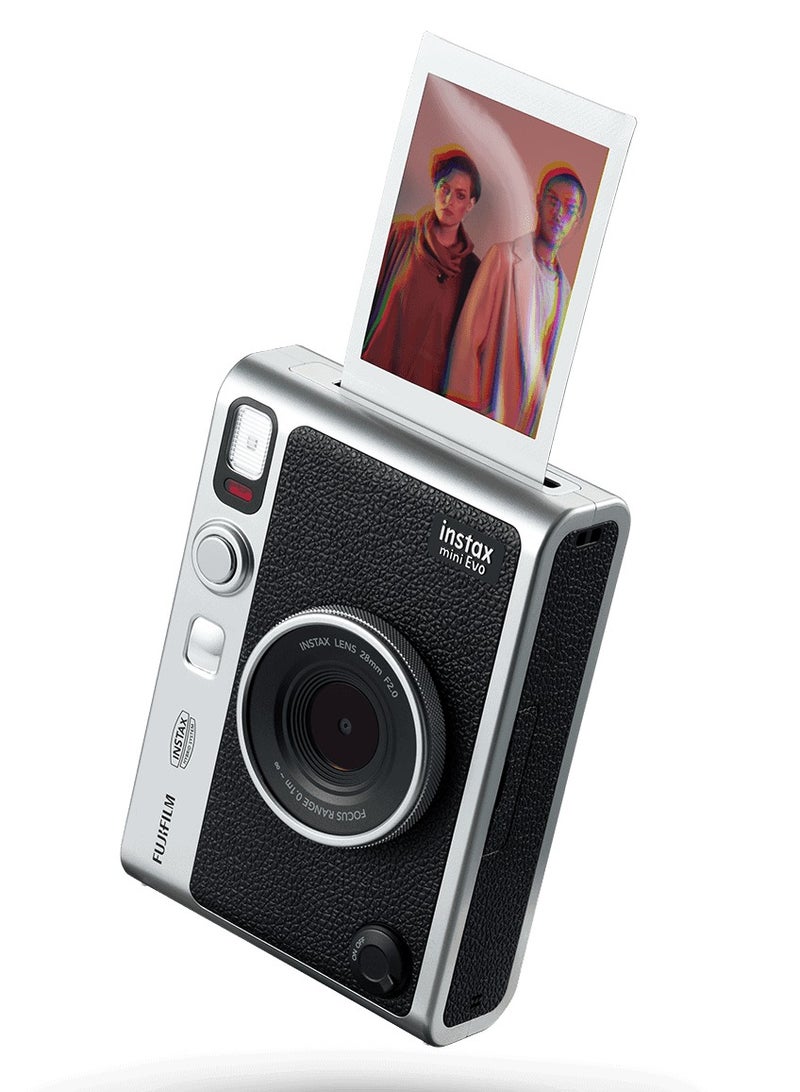 Instax Fujifilm instax mini Evo Instant Film Camera - Black + Mini Film 10 Pack - Image 3