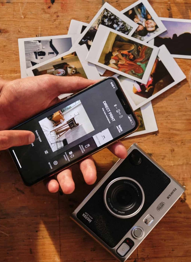 Instax Fujifilm instax mini Evo Instant Film Camera - Black + Mini Film 10 Pack - Image 4