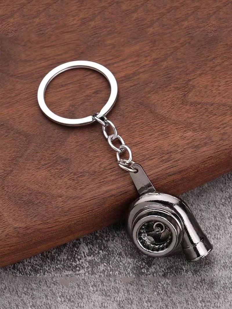 ميدالية مفاتيح معدنية بتصميم تيربو – اكسسوار سيارة أنيق لعشاق السرعة - Image 1