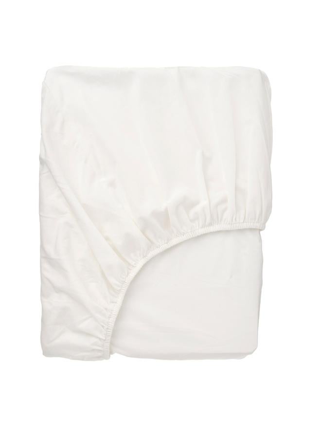 erorex Fitted sheet, white, 90x200 cm - Image 1