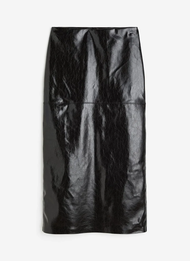 اتش اند ام Coated Pencil Skirt