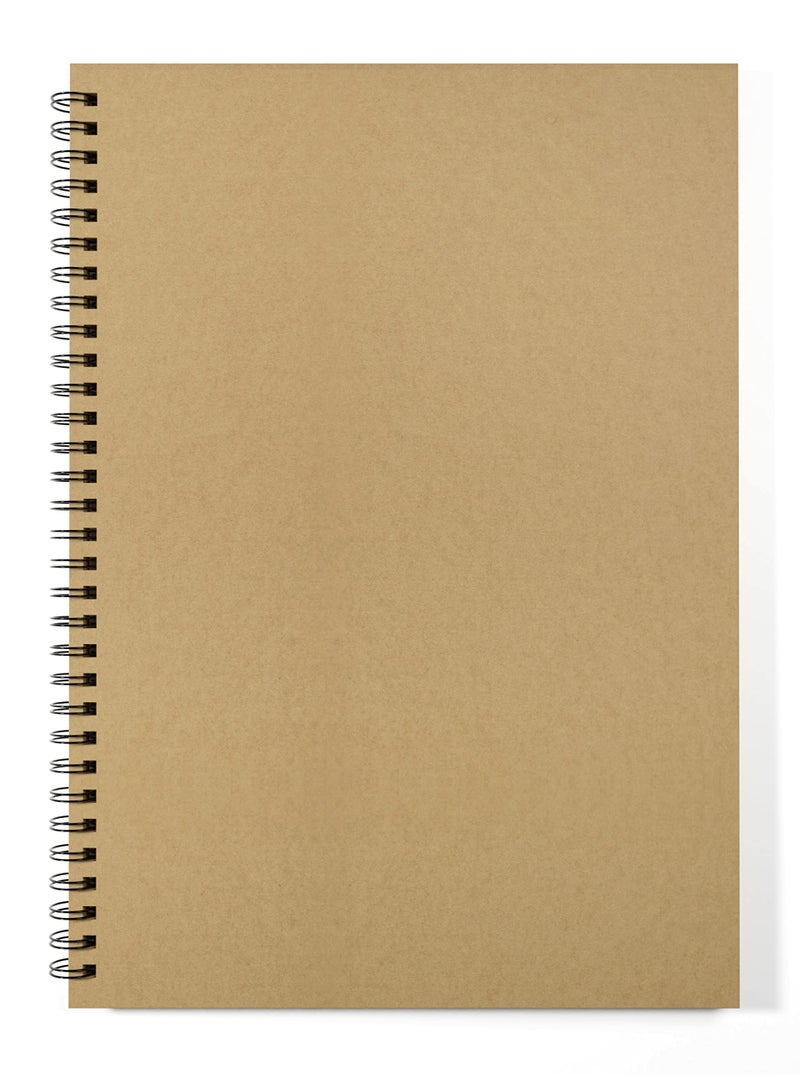 Silvine Twin Wire Kraft Sketch Book  100gsm Kraft Paper 40 Sheets A3