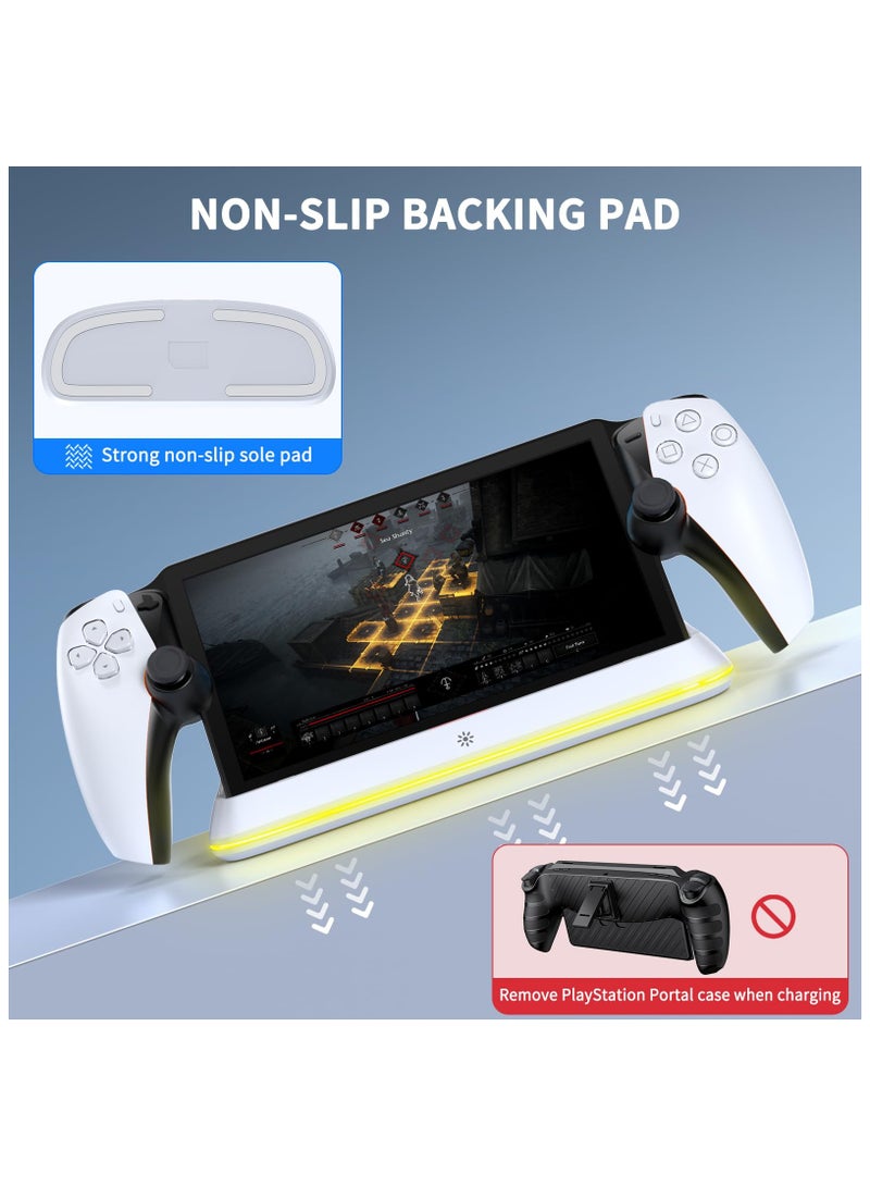 SYOSI Charging Dock Station for PlayStation Portal, Charger Dock Stand for PS5 PlayStation Portal with RGB Light and Type-C Charge Cable,  Friendly Design Charge Stand Holder for PlayStation Portal - Image 5