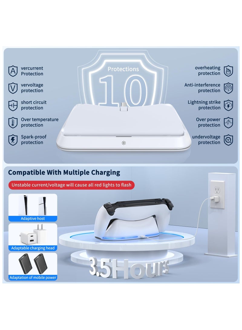 SYOSI Charging Dock Station for PlayStation Portal, Charger Dock Stand for PS5 PlayStation Portal with RGB Light and Type-C Charge Cable,  Friendly Design Charge Stand Holder for PlayStation Portal - Image 4