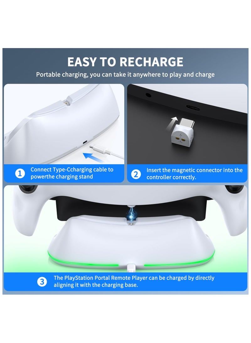 SYOSI Charging Dock Station for PlayStation Portal, Charger Dock Stand for PS5 PlayStation Portal with RGB Light and Type-C Charge Cable,  Friendly Design Charge Stand Holder for PlayStation Portal - Image 3