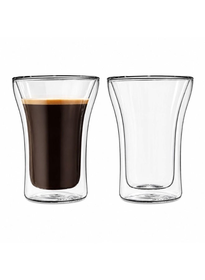 BLACKSTONE Double Wall Glass Set of 2, 250ml, Coffee Tea & Espresso Glasses for Hot & Cold Drinks, DG506 - Image 1