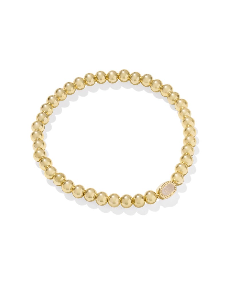 Kendra Scott Mini Elaina Stretch Bracelet in Iridescent Drusy, 14k Gold-Plated Brass, Fashion Jewelry for Women - Image 1
