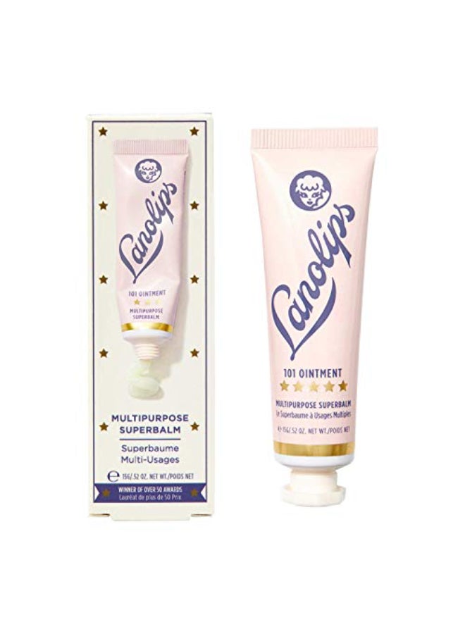 Lanolips 101 Ointment Lanolin Lip Balm for Smooth Hydrated Healthy Lips Multipurpose Lip Ointment with Lanolin Oil for Dry Lips Cuticles More Original Superbalm 052 oz - Image 1