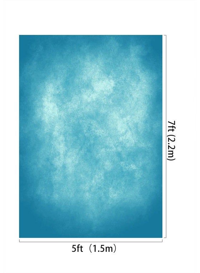 Kate 5x7ft Blue Portrait Backdrops Abstract Blue Photography Backgrounds Vintage Backdrops - Image 2