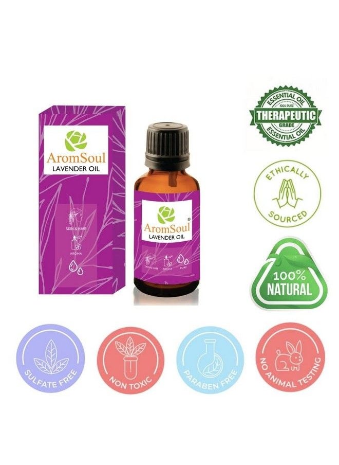 Aromsoul Pure Eucalyptus & Lavender Essential Oil 15 Ml Each ; Combo Pack Of 2 Oils For Hair Skin Face ; Therapeutic & Aromatherapy Grade ;  - Image 4