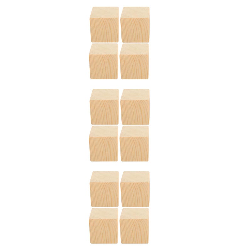 12 Pcs Household Furniture Risers Bed Pads Furniture Risers Wood Blocks Chair Table Lifters - Image 5