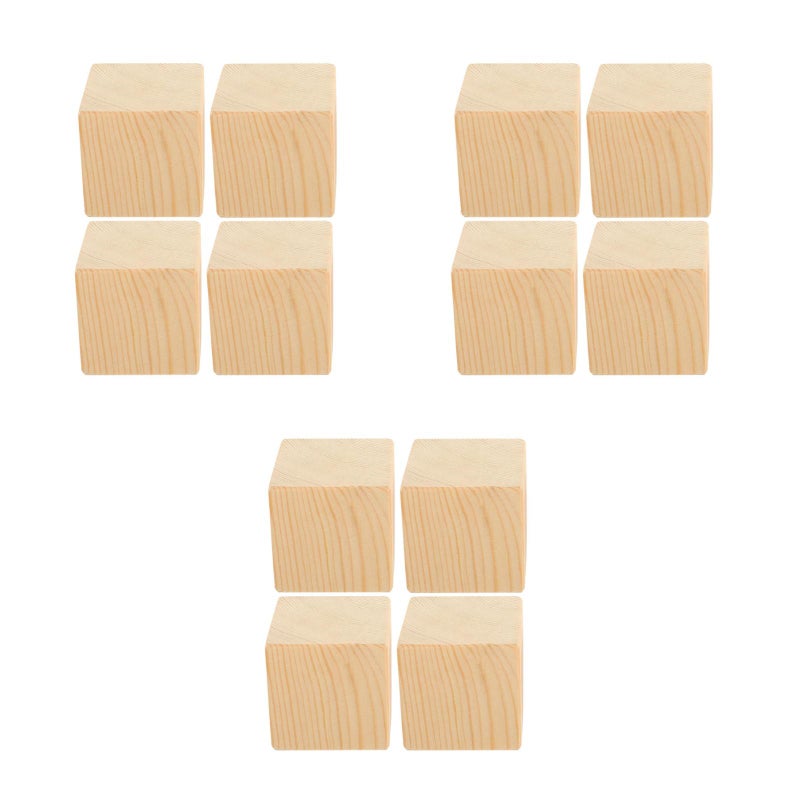12 Pcs Household Furniture Risers Bed Pads Furniture Risers Wood Blocks Chair Table Lifters - Image 1