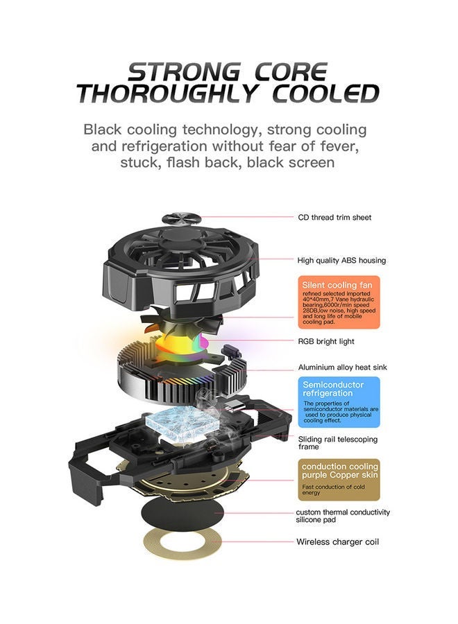 NIBEMINENT Mobile Phone Cooling Pad Black - Image 2