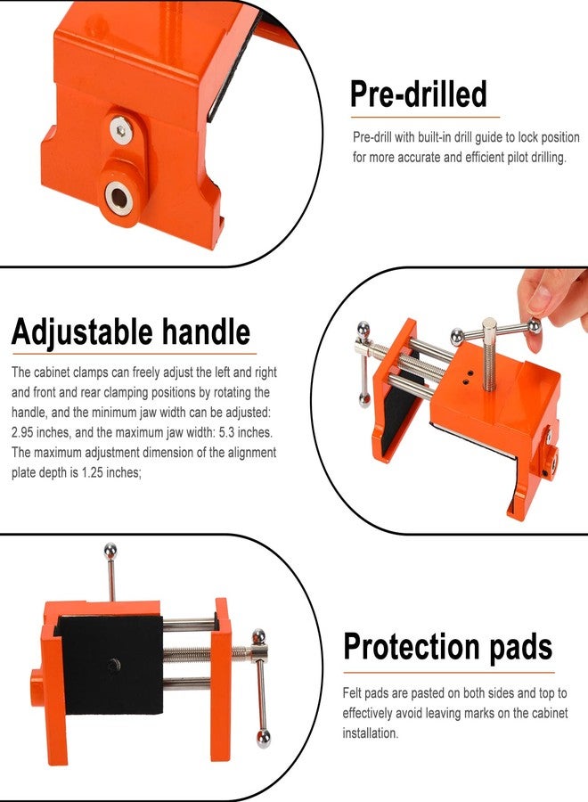 ميناتي 6 قطع من مشابك الخزانة، أدوات تثبيت إطار الوجه، مشابك تثبيت محدودة الحمل حتى 440 رطلاً، مشابك تثبيت إطارات الوجه للخزانات - Image 4