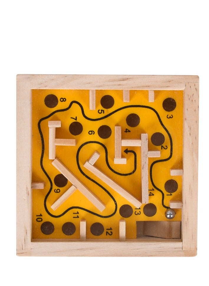 Children's Wooden Maze Intelligence Walking Balls Rollerball Balance Concentration Game Puzzle