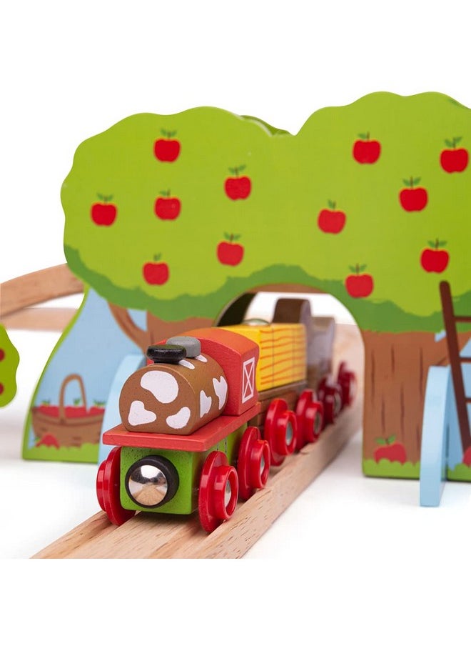 Bigjigs Rail Bigjigs Rail, Farm Animals Wooden Train Set, Wooden Toys, 44 Piece Train Set, Wooden Train Track, Farm Toys, Wooden Toys for 3 Year Olds, Farm Set  - Image 4