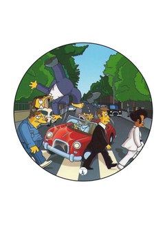 Simpsons Printed Fridge Magnet Round  Multicolour