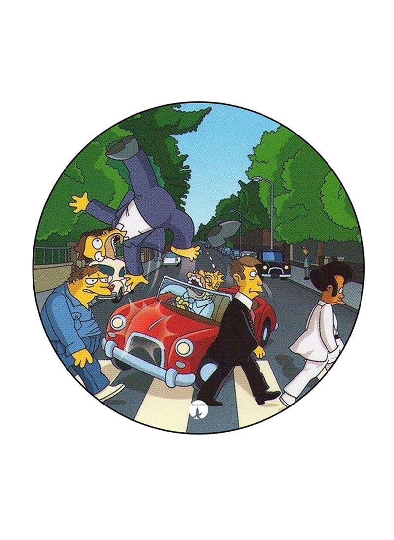 RKN - Simpsons Printed Fridge Magnet Round  Multicolour - Image 1