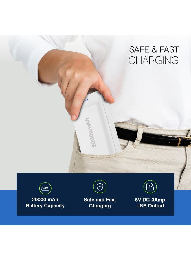 ERD Premium Fast Charging 20000 mAh Power Bank - 25W Portable Charger with 1 USB A Ports & 1 USB C Port - Universal Compatible Battery Pack with Charging Indication for iPhone, Samsung Galaxy, AirPods, iPad, and more - Image 5