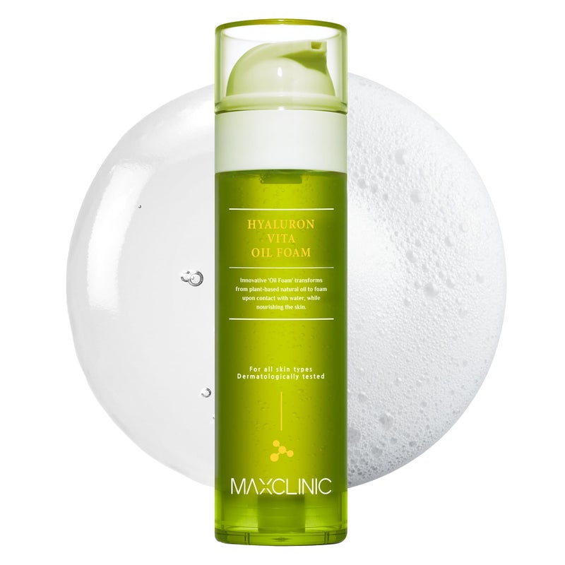 maxclinic [K-Beauty] Hyaluron Vita Oil to Foam - All-in-One Korean Face Wash OilBased Foaming Facial Cleanser - Pore Minimizing & Blackhead Remover - Makeup Deep Cleansing Oil for Dry Skin (3.88 fl oz) - Image 1