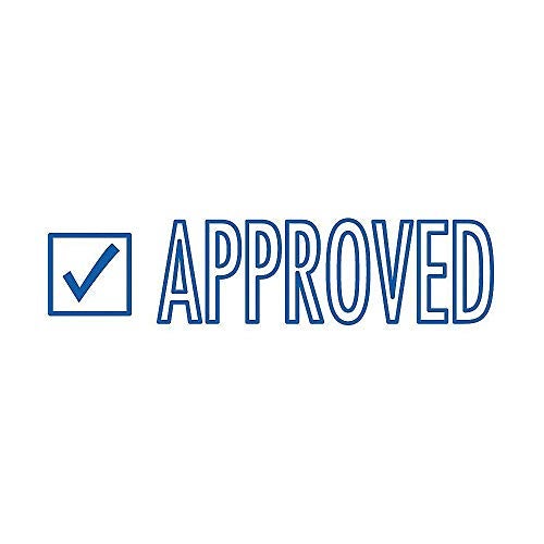 ACCUSTAMP2 035575 Pre-Inked Shutter Stamp with Microban, Blue, Approved, 1 5/8 x 1/2 - Image 3