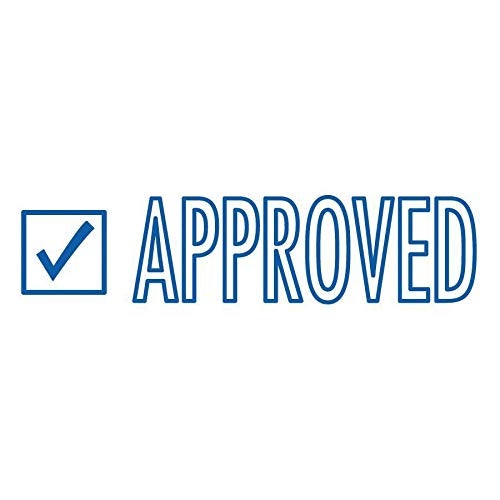 ACCUSTAMP2 035575 Pre-Inked Shutter Stamp with Microban, Blue, Approved, 1 5/8 x 1/2 - Image 4