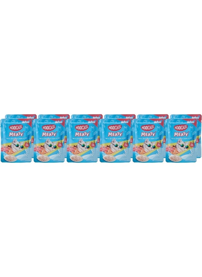 MOOCHIE Cat Food Tuna And Chicken Breast Recipe In Jelly Pouch 70G (12 Pouch)  - Image 3